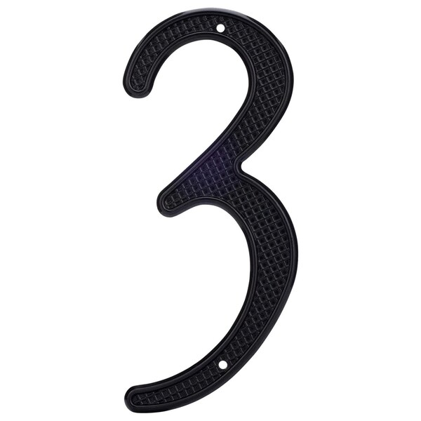 Delaney Hardware No 3 BLACK METAL HOUSE NUMBER 4205003 - main